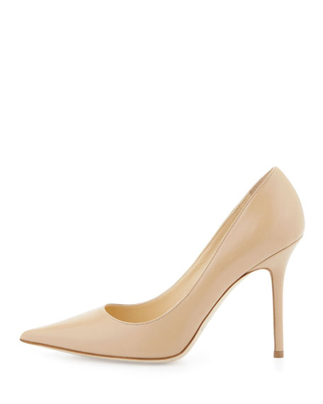 nude pointy pumps