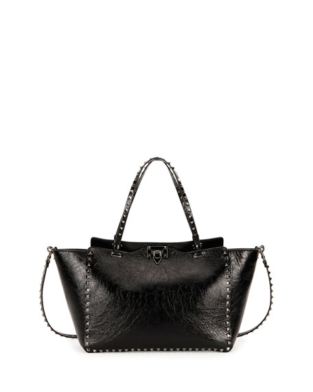 valentino medium garavani tote bag black