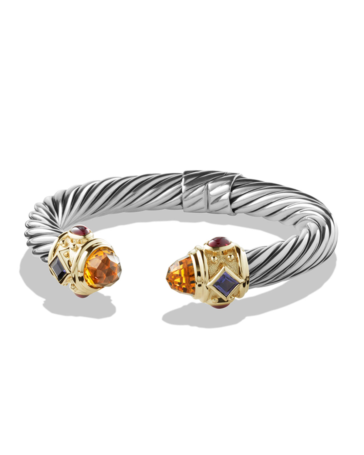 David Yurman Renaissance Bracelet with Citrine, Iolite, Rhodolite