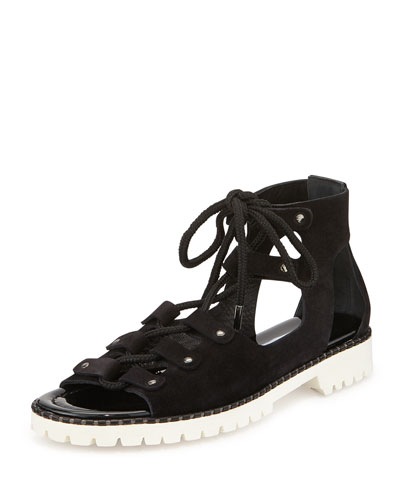 jimmy choo gladiator sandals flat black and gold