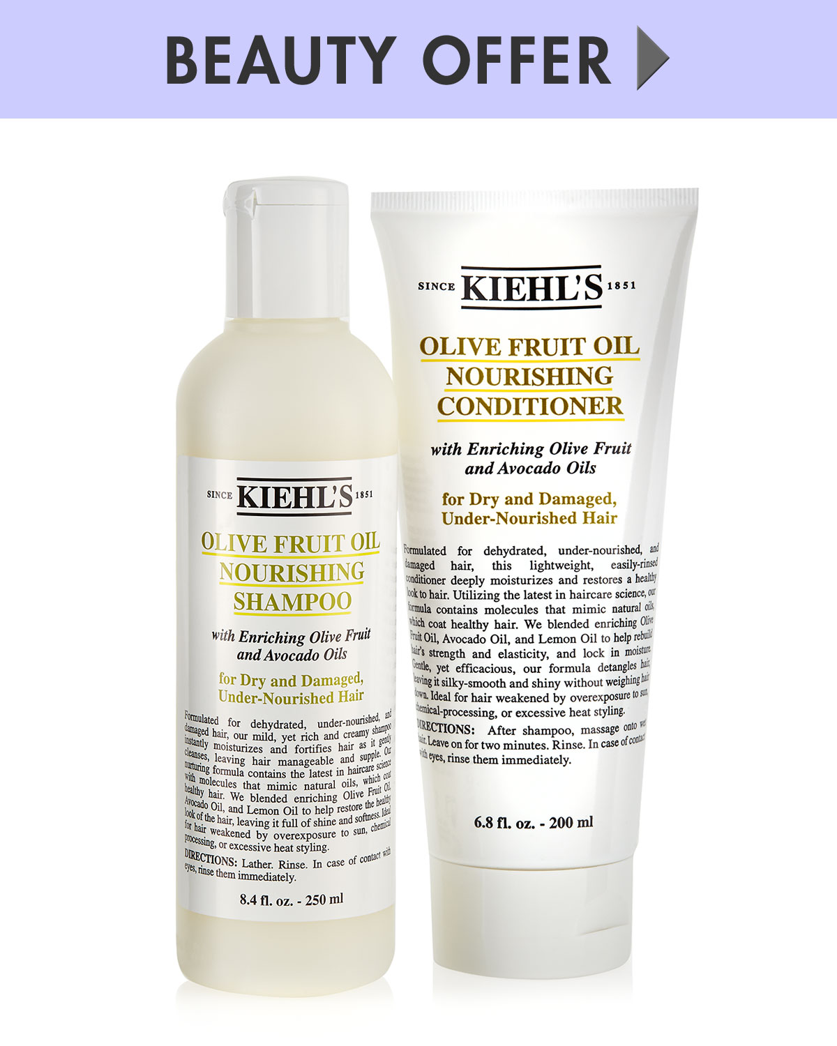 Kiehl's Since 1851 Yours with any 150 Kiehl's Since 1851 Hair Care