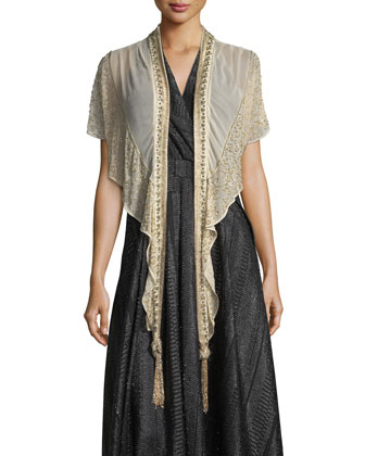 Haute Hippie Galaxy Open-Front Beaded 