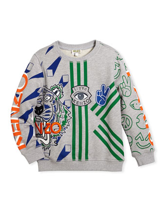 Kenzo Allover Logo Tiger Print 