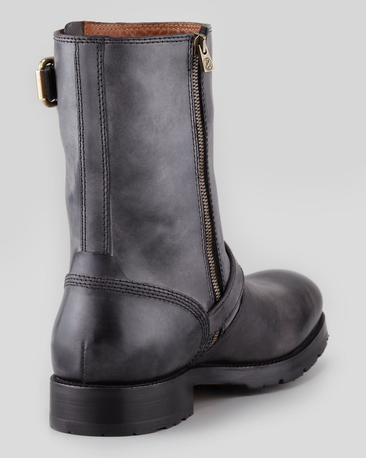 jimmy choo rugged leather biker boots