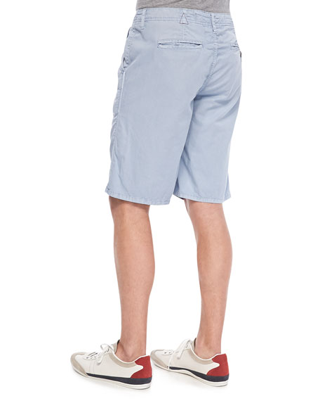 blue walking shorts