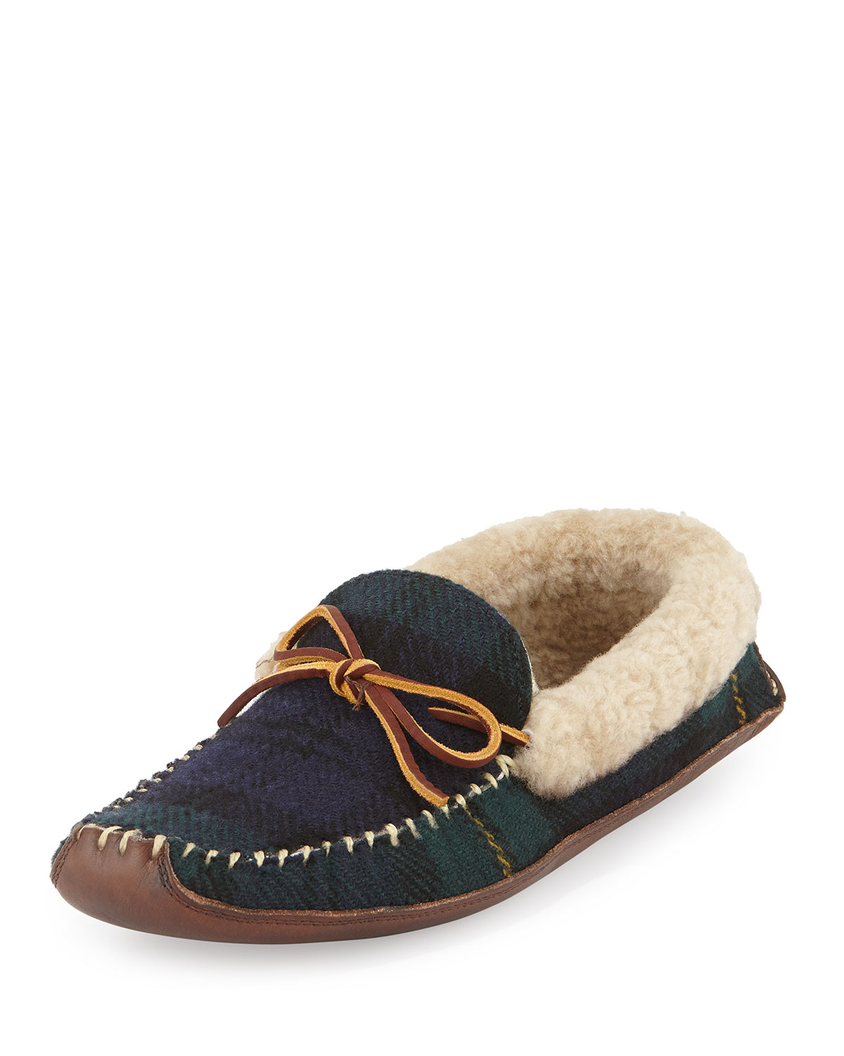 ralph lauren fur slippers