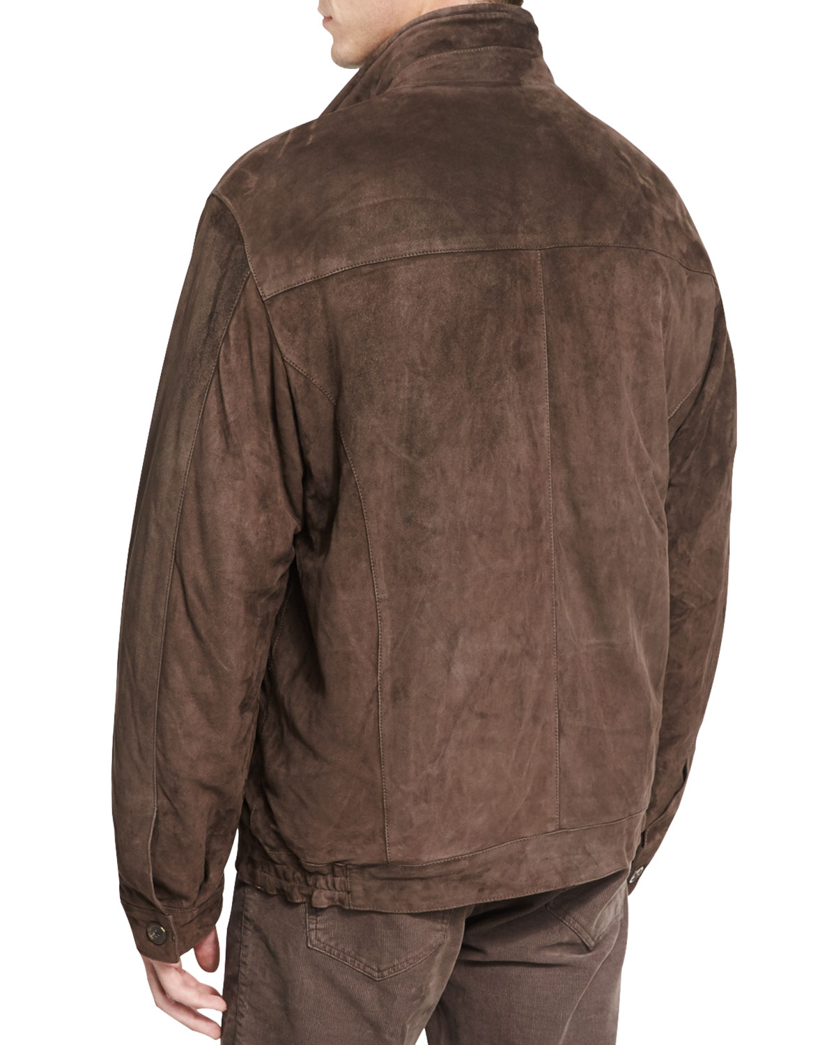 dark brown suede jacket
