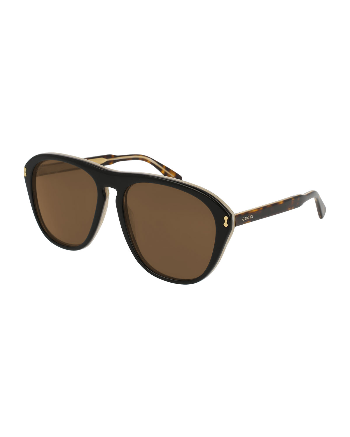 gucci tortoiseshell aviator sunglasses