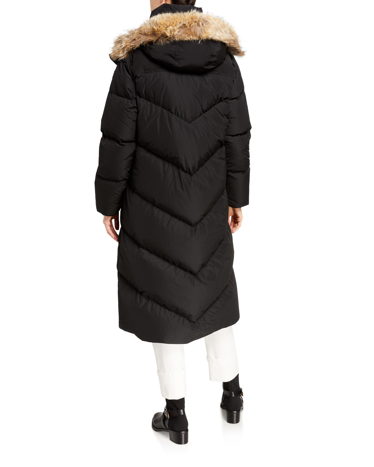 Woolrich Logo Long Parka w/ Fur-Trim 