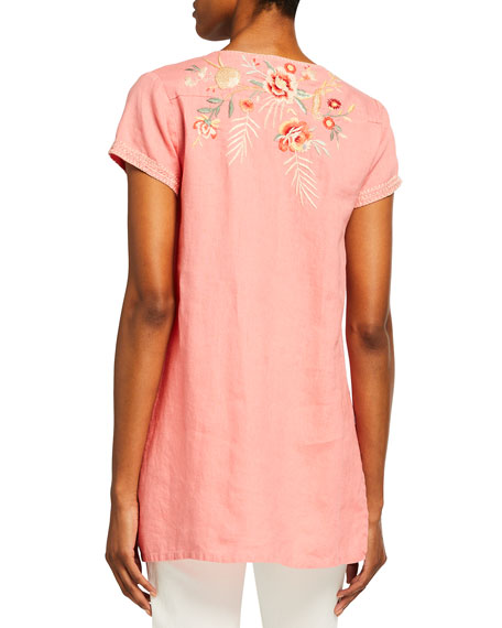 johnny was caspian linen drape top