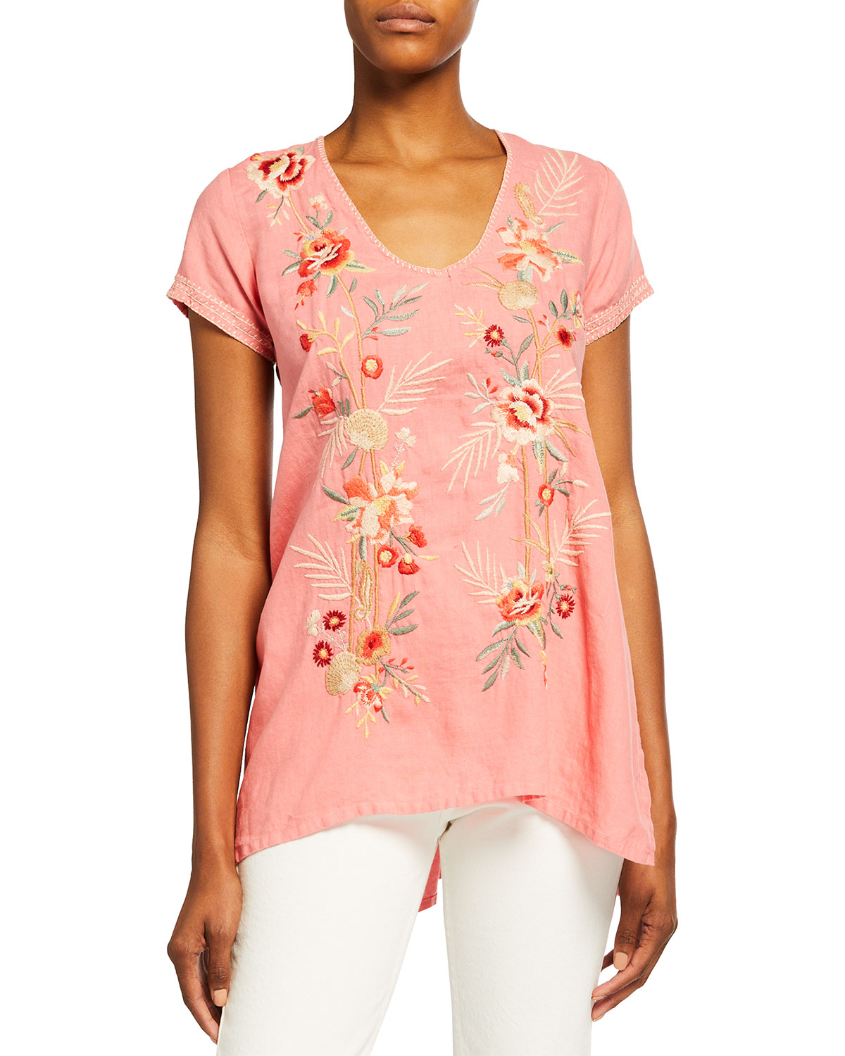 johnny was caspian linen drape top
