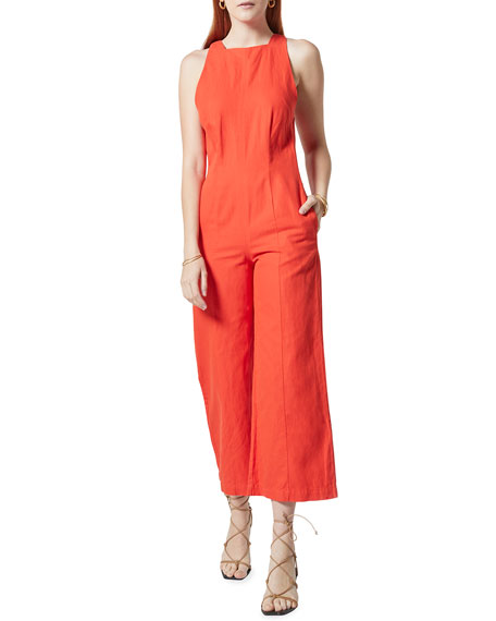 Joie Klein Linen Wide-Leg Jumpsuit 