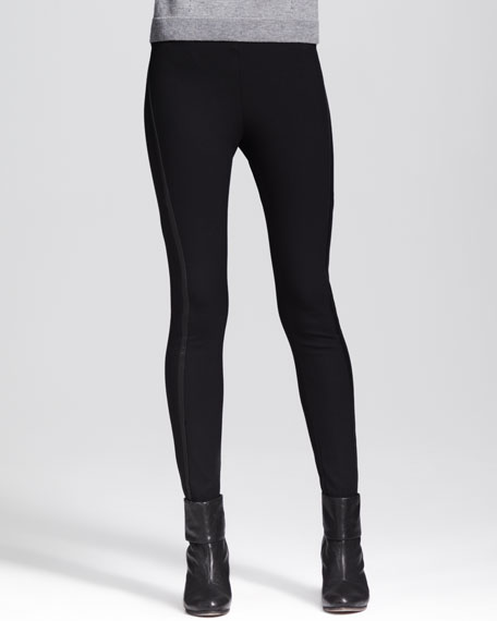 Rag \u0026 Bone Van Dyke Leather-Stripe Leggings