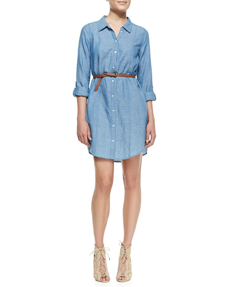 Joie Tarellia Long-Sleeve Denim Shirtdress