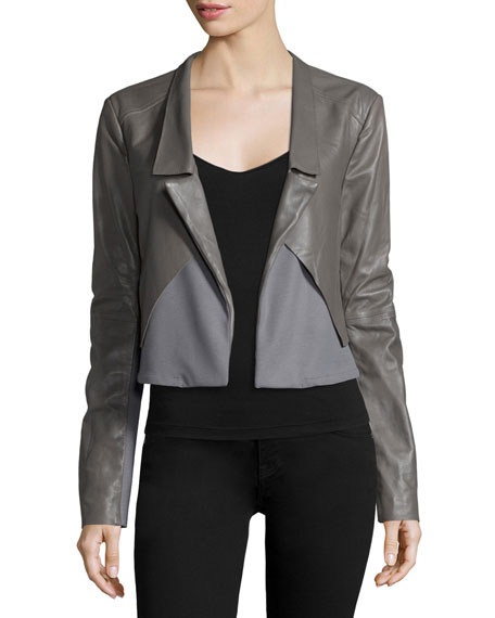 Halston Heritage Long-Sleeve Open-Front 