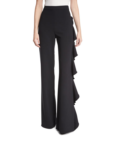 Alexis Karlina Ruffle-Trim Wide-Leg 