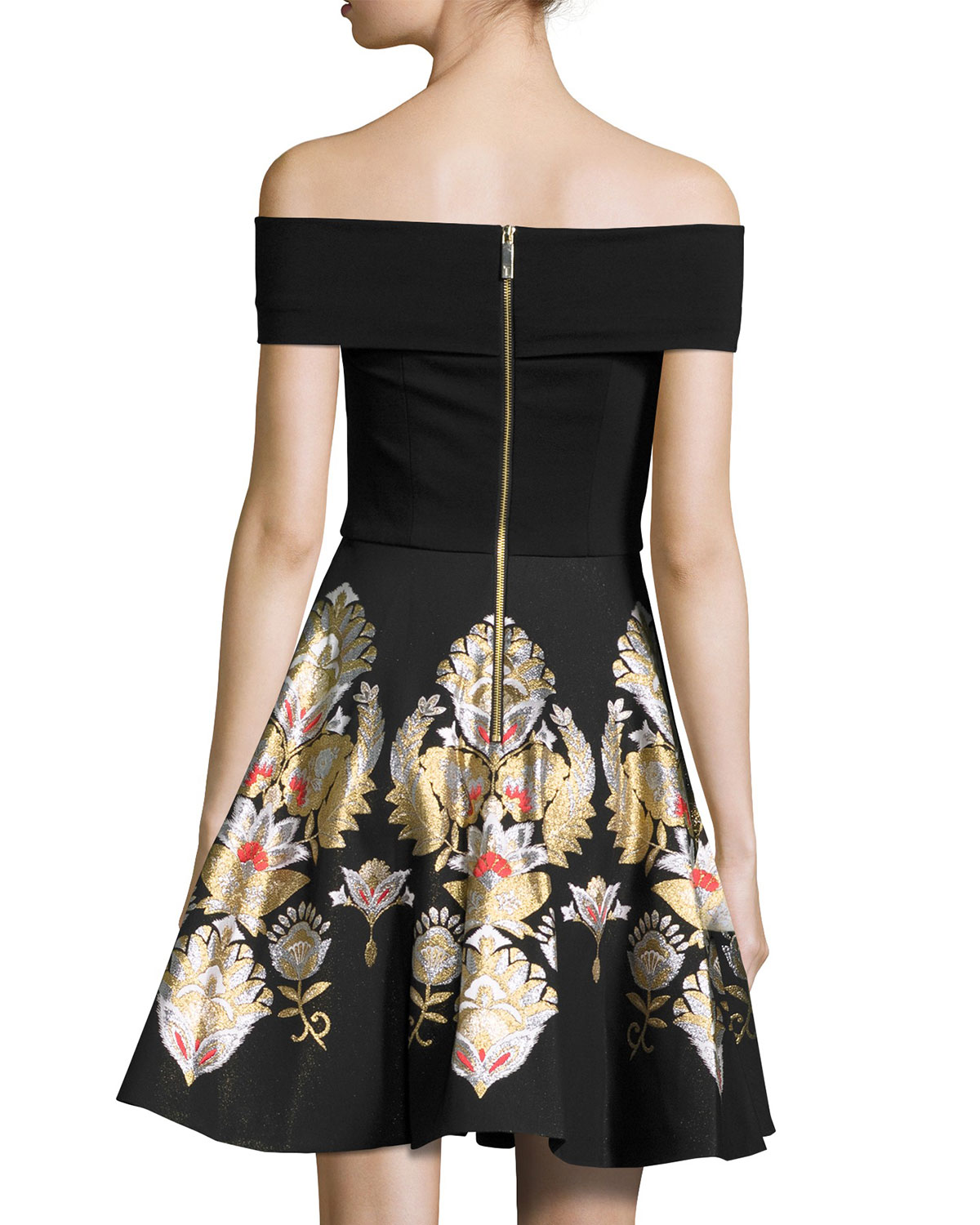 ted baker black bardot dress