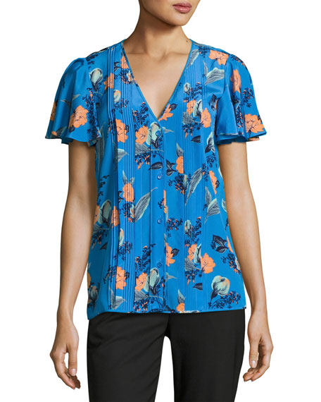 Robe Diane Von Furstenberg à Manches Volantes Et Taille Cintrée - Taille S, Neuve Avec étiquettes