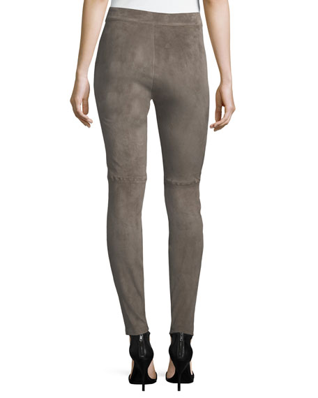 Elie Tahari Roxanna Skinny Suede Pants