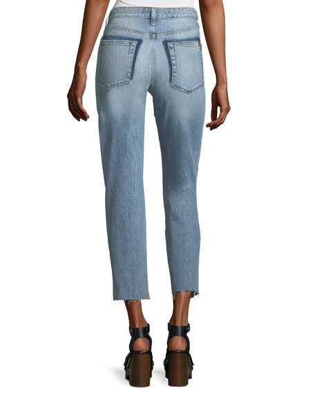 Debbie High-Rise Straight-Leg Crop Jeans