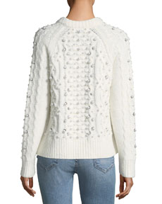 Rag \u0026 Bone Jemima Crewneck Beaded Cable 