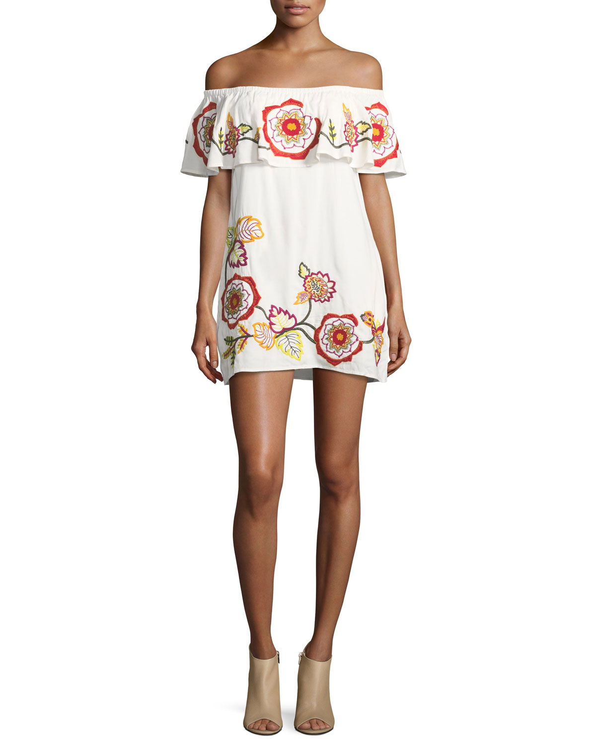 Red Carter Adelaide Off-Shoulder Mini 