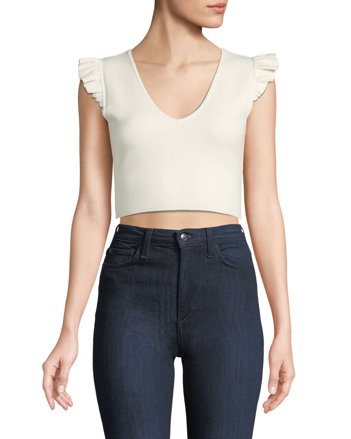 Club Monaco Scoobalyn Cropped Ruffle 