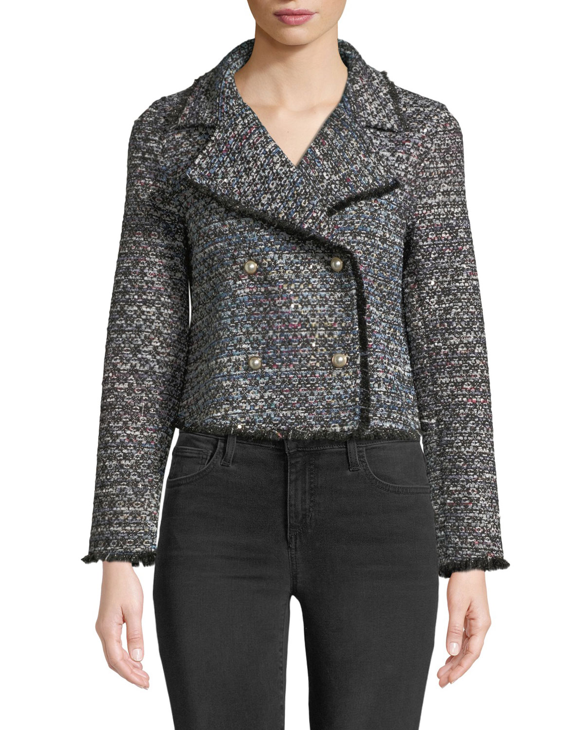 Cupcakes and Cashmere Annica Cropped Tweed Jacket