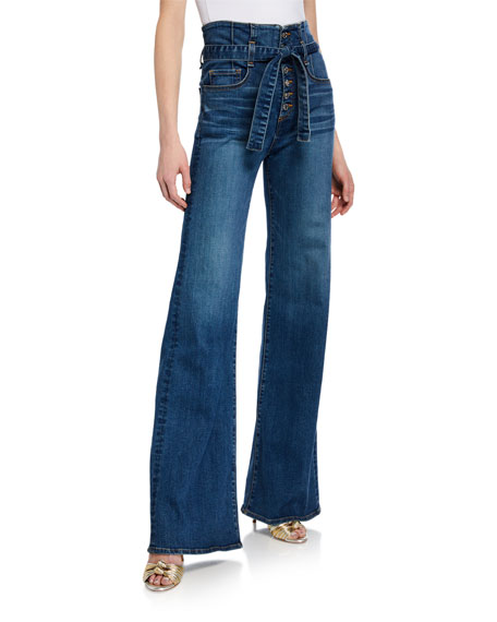 Veronica Beard Rosanna Corset Wide-leg 