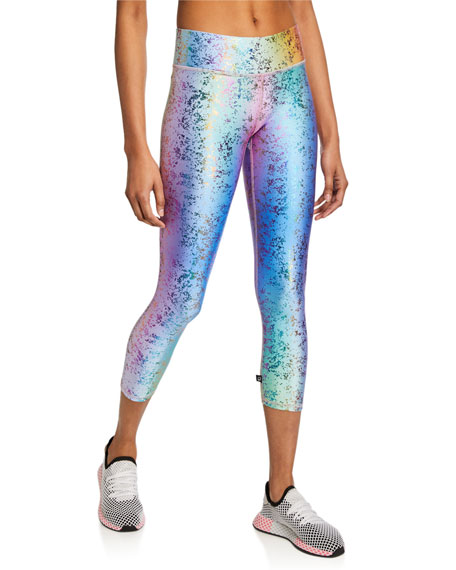 Terez Dusted Rainbow Haze Foil Crop 