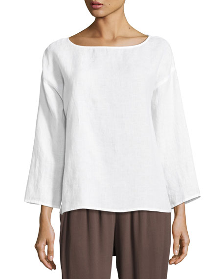 eileen fisher handkerchief linen top