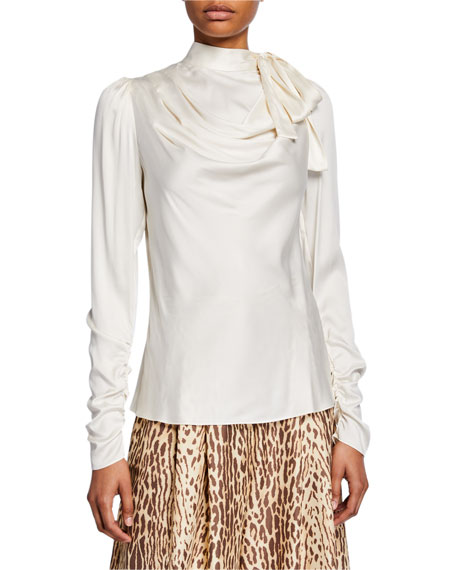 Zimmermann Espionage Silk Cowl Blouse 
