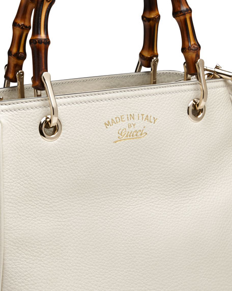 gucci white bamboo bag
