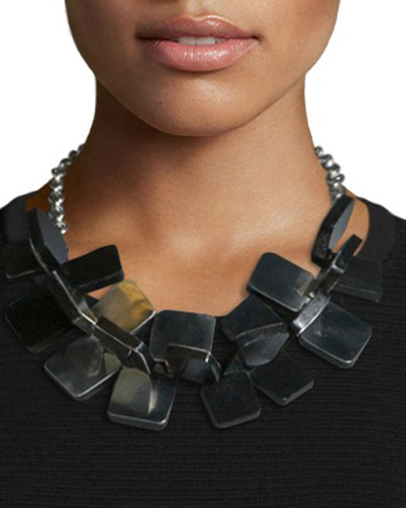 Lela Rose Statement Bib Necklace, Black 