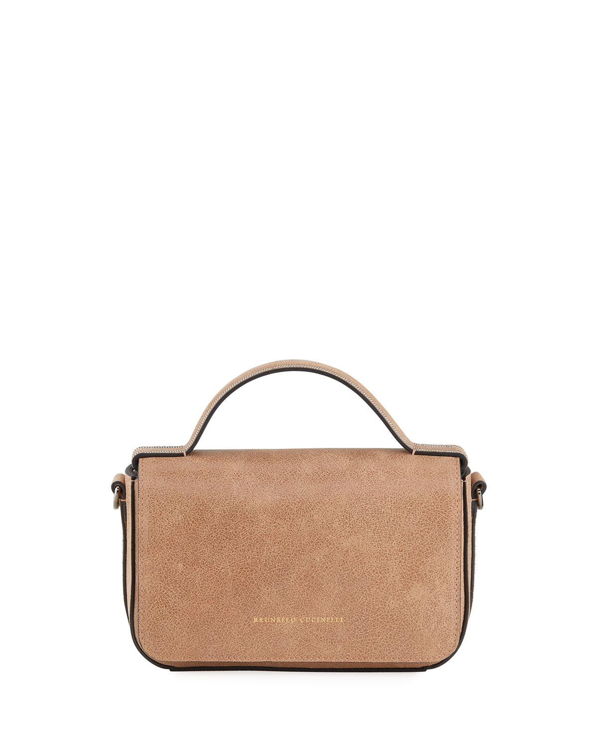 Brunello Cucinelli Rustic Leather Top Handle Satchel Bag