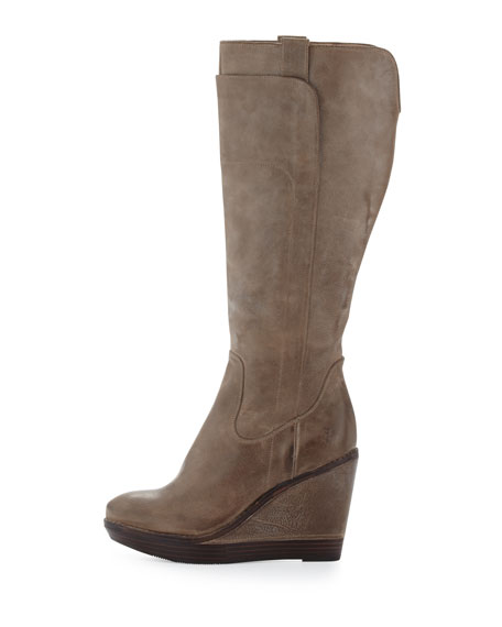 Frye Paige Antique Leather Wedge Boot 