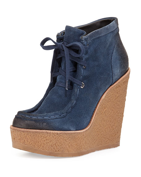 Rebecca Minkoff Casey Lace-Up Wedge Bootie
