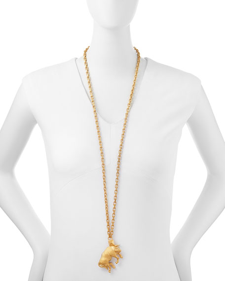 Valentino Golden Taurus Zodiac Necklace 