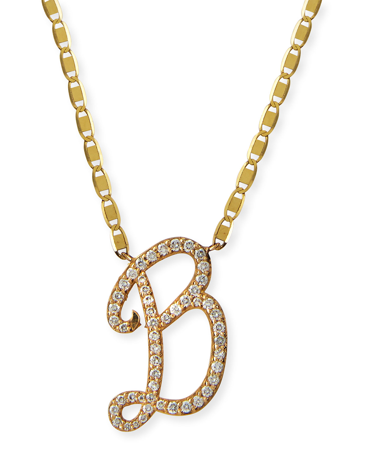 Lana 14k Malibu Diamond Initial Necklace Neiman Marcus
