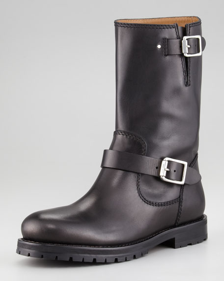 jimmy choo rugged leather biker boots