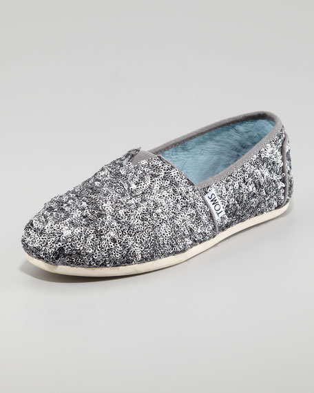 boucle sequins classic slip on shoe