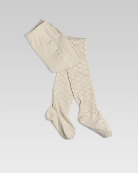 Gucci Baby Reggie GG Jacquard Tights 