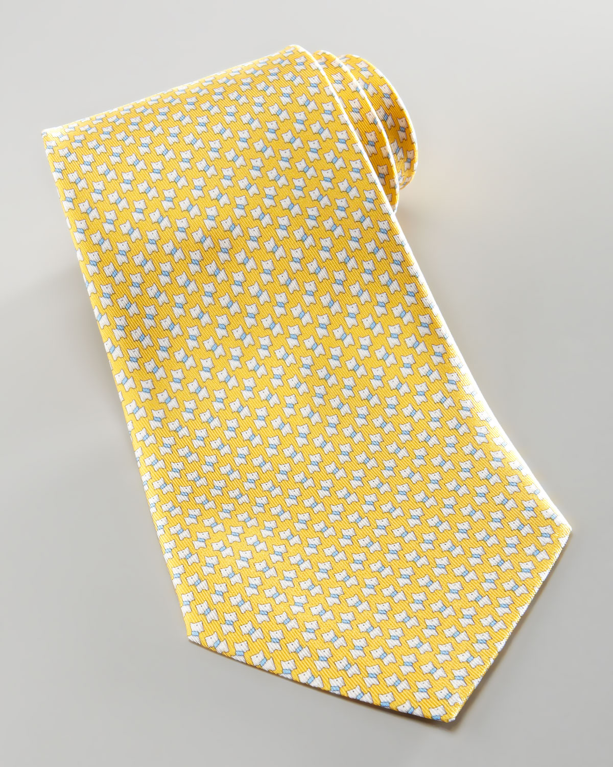 yellow ferragamo tie