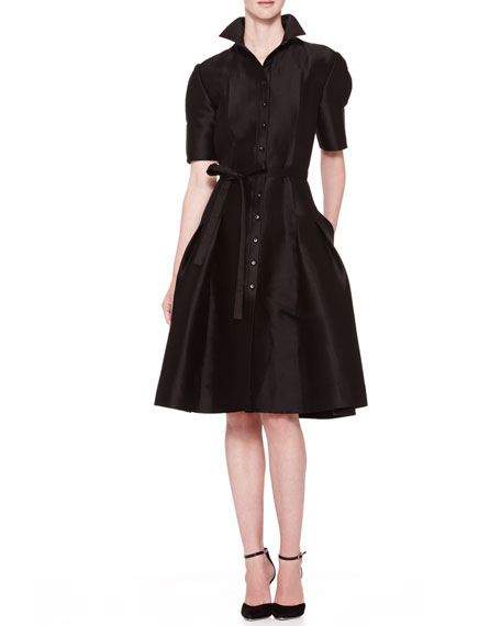 Carolina Herrera Flared Doupioni 