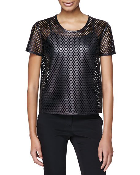 Burberry London Lambskin Leather Mesh 