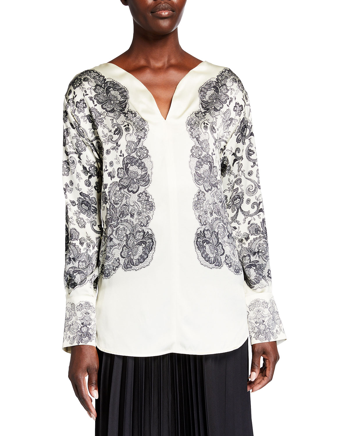 tesco black long sleeve top
