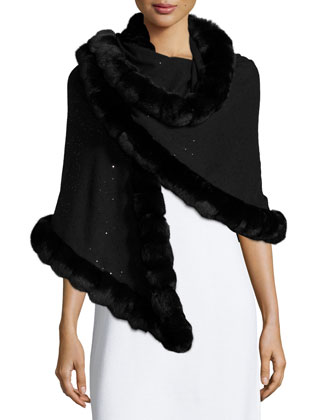 Loro Piana Fur-Trim Cashmere Evening 