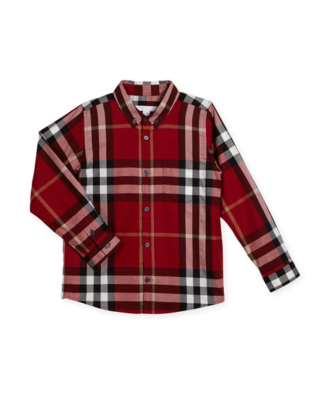 Burberry Fred Long-Sleeve Check Shirt 