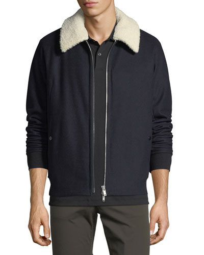 velour brushed wool melton hand sewn hooded double coat