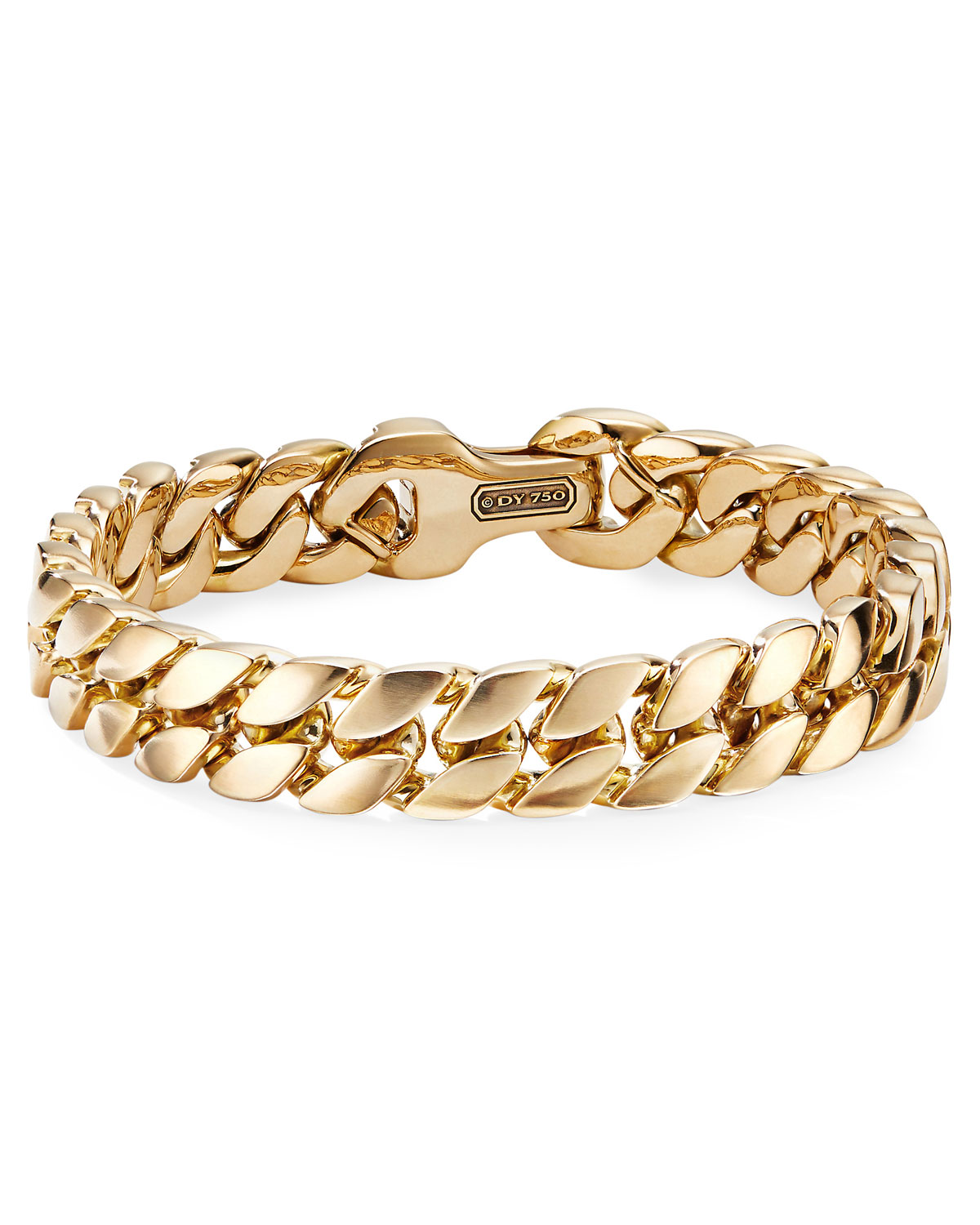 David Yurman Men's 18k Gold Curb Chain Bracelet, 11.5mm